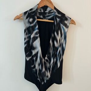 Bebe Black and White Bodysuit